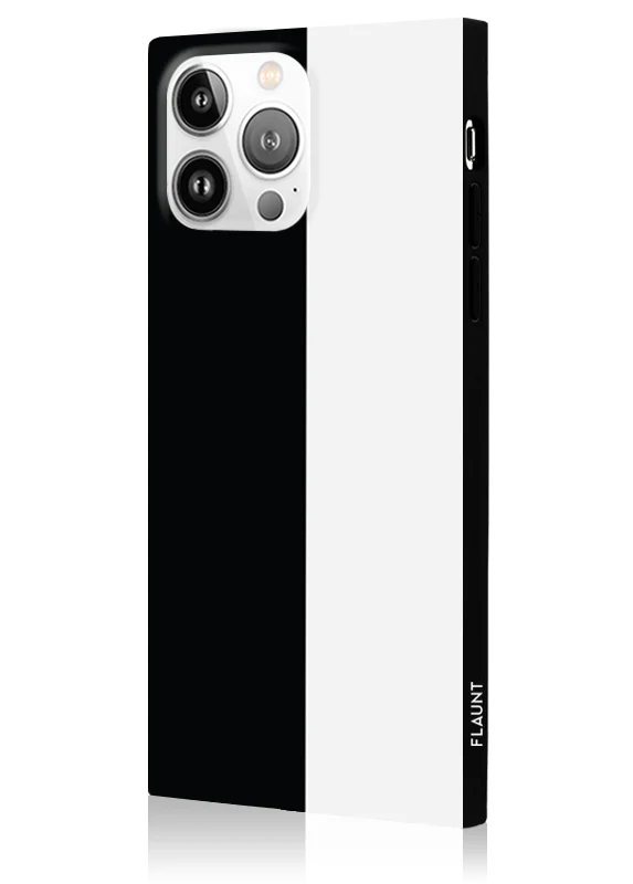 SQUARE® Black and White Colorblock iPhone Case - Image 14