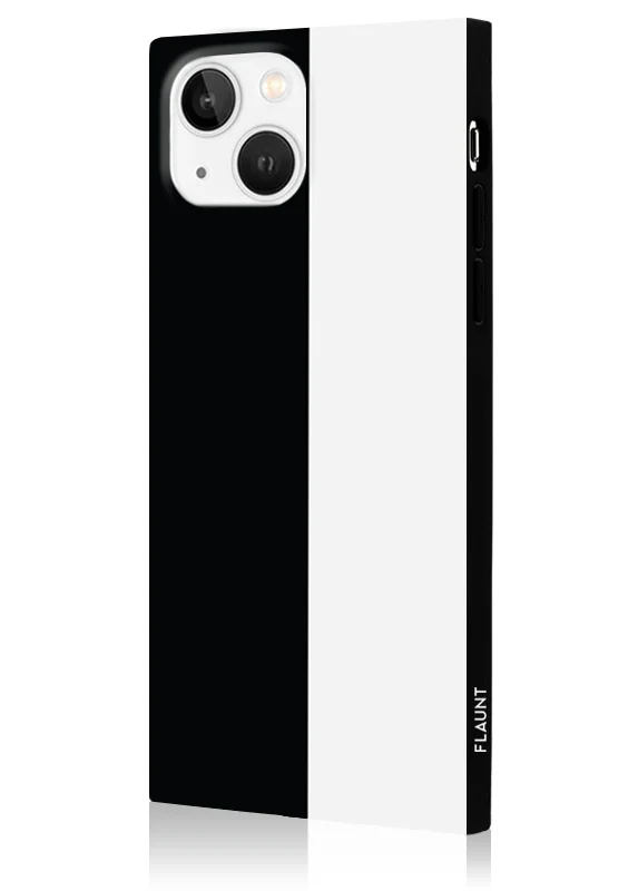 SQUARE® Black and White Colorblock iPhone Case - Image 16