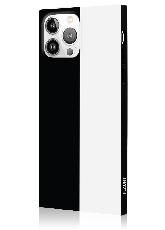 SQUARE® Black and White Colorblock iPhone Case - Image 18