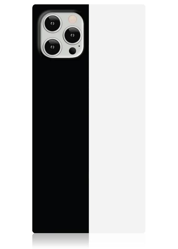 SQUARE® Black and White Colorblock iPhone Case - Image 23