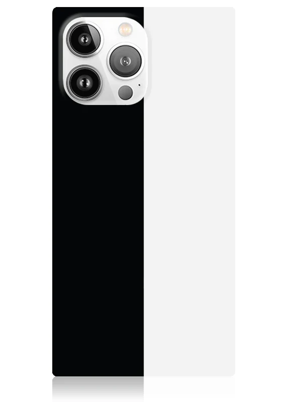 SQUARE® Black and White Colorblock iPhone Case - Image 29