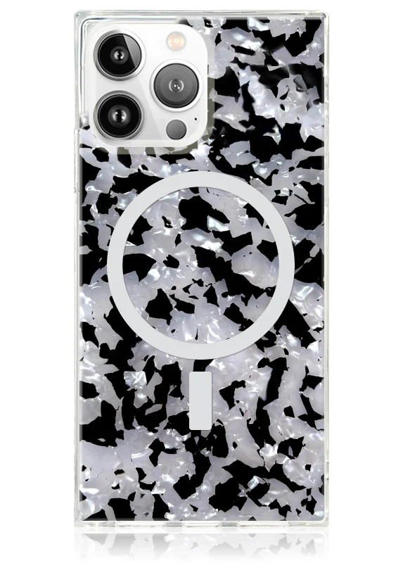 SQUARE® Black & White Tortoise Shell iPhone Case - Image 27