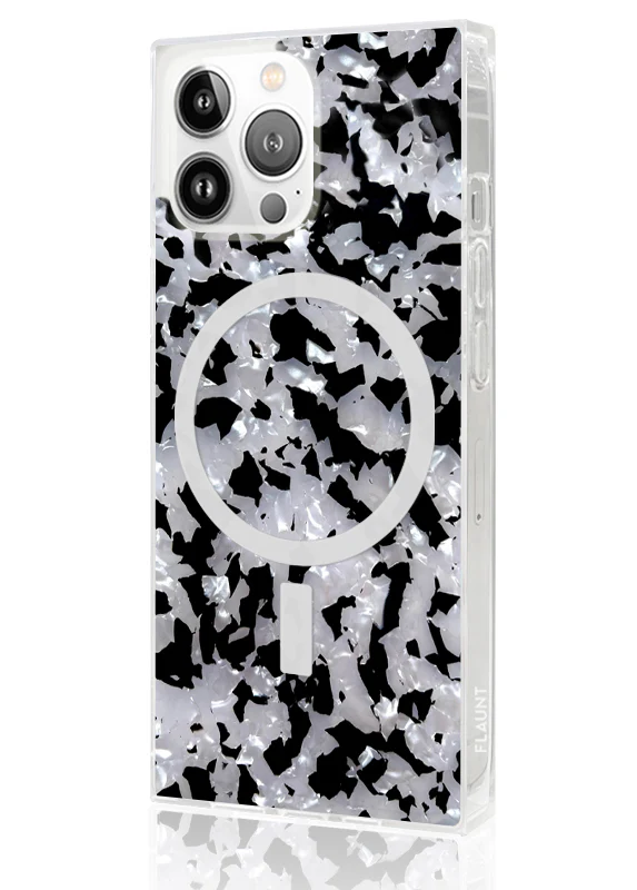 SQUARE® Black & White Tortoise Shell iPhone Case - Image 28