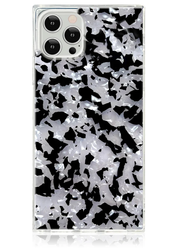 SQUARE® Black & White Tortoise Shell iPhone Case - Image 3