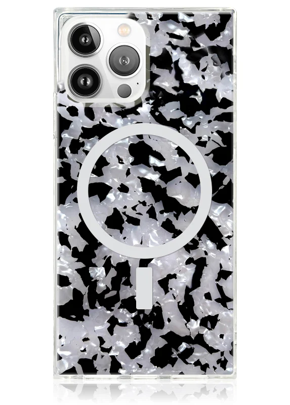 SQUARE® Black & White Tortoise Shell iPhone Case - Image 35