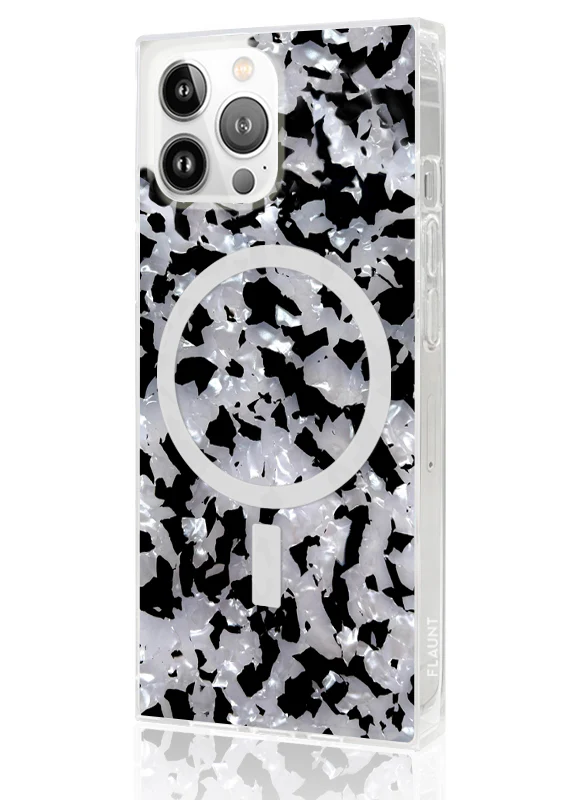 SQUARE® Black & White Tortoise Shell iPhone Case - Image 36