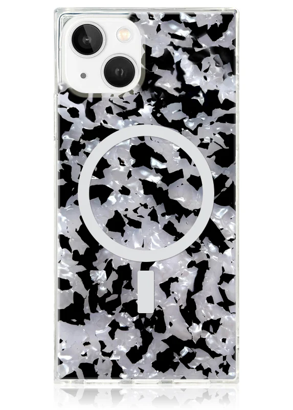 SQUARE® Black & White Tortoise Shell iPhone Case - Image 37