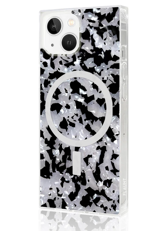 SQUARE® Black & White Tortoise Shell iPhone Case - Image 38