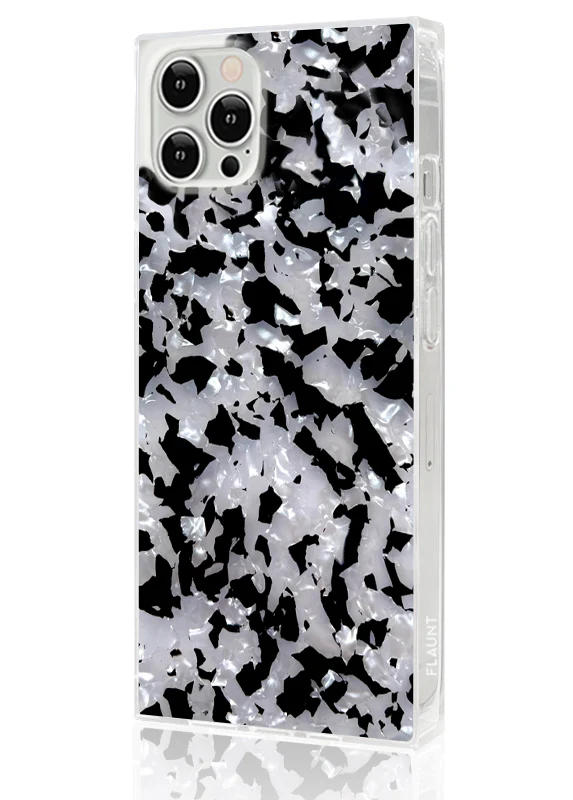 SQUARE® Black & White Tortoise Shell iPhone Case - Image 4