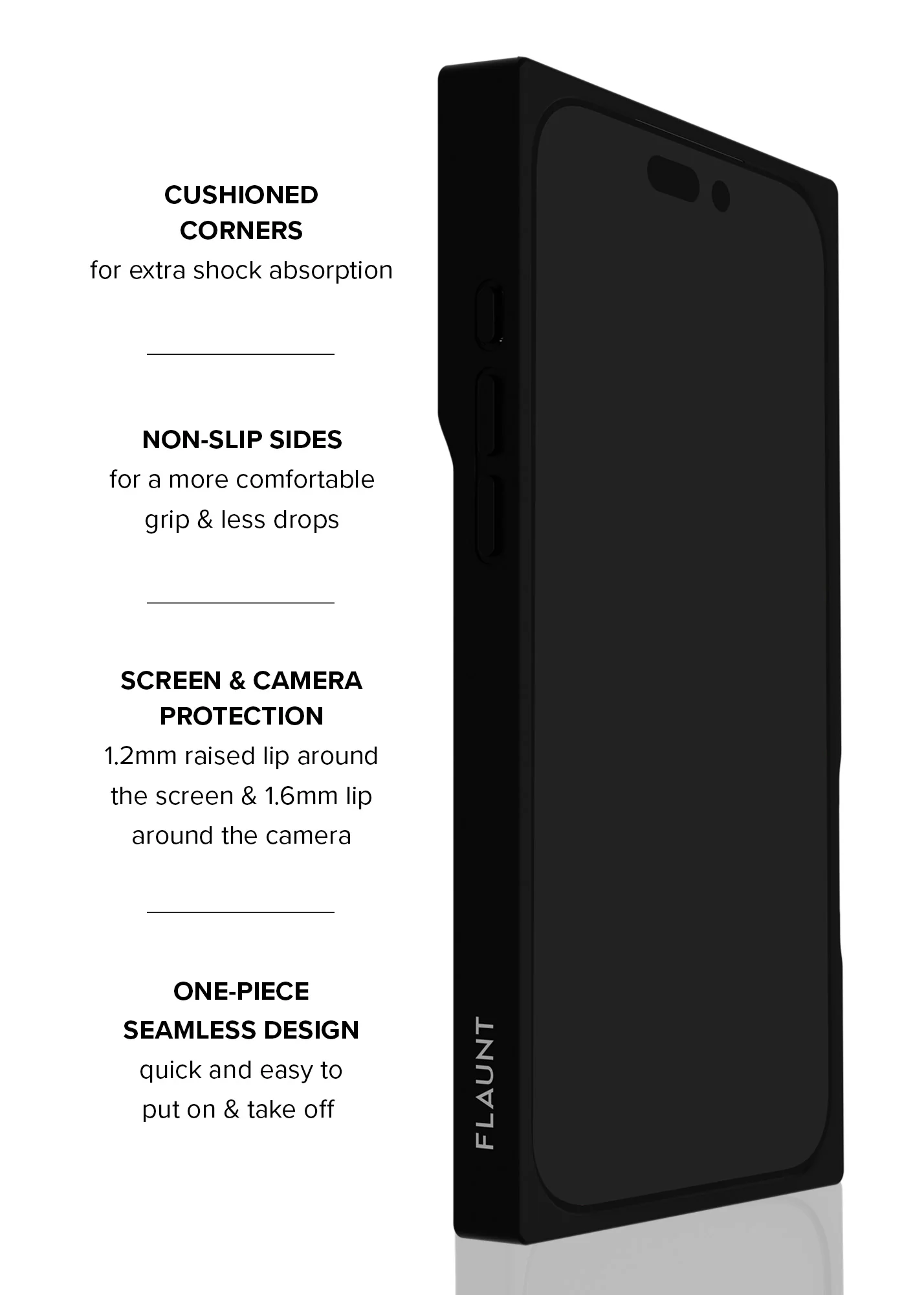 SQUARE® Black Crocodile Faux Leather iPhone Case - Image 76