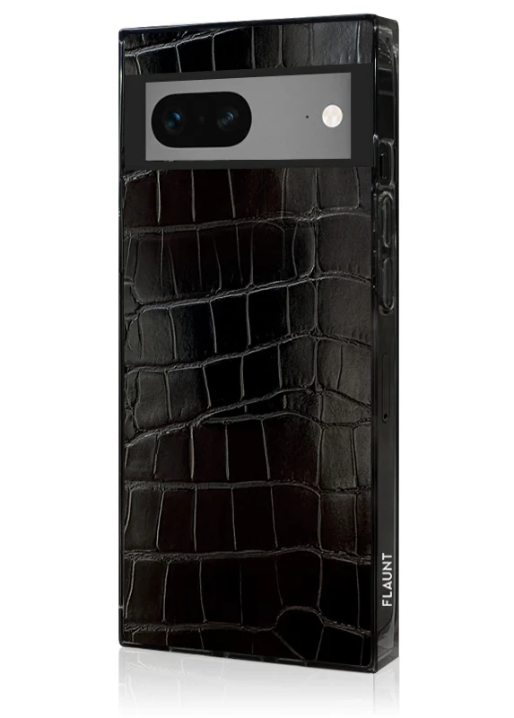 SQUARE® Black Crocodile Faux Leather Pixel Case - Image 4