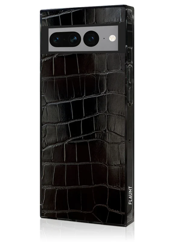 SQUARE® Black Crocodile Faux Leather Pixel Case - Image 6