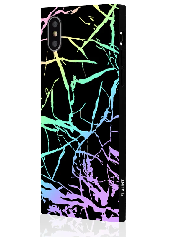 SQUARE® Holographic Black Marble iPhone Case - Image 12