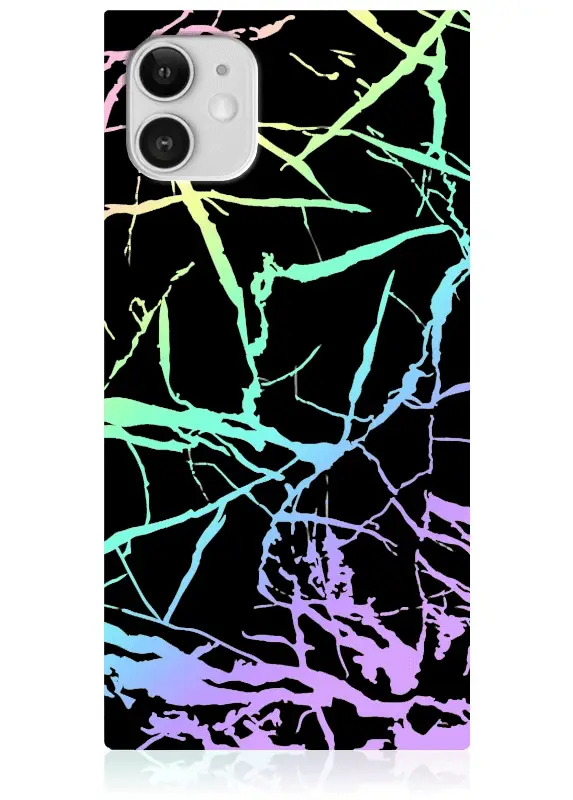 SQUARE® Holographic Black Marble iPhone Case - Image 15
