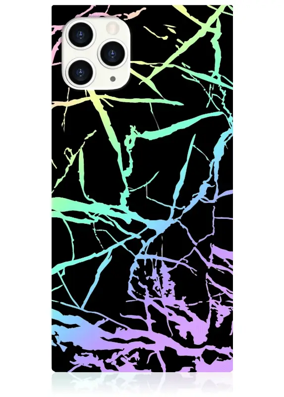 SQUARE® Holographic Black Marble iPhone Case - Image 19