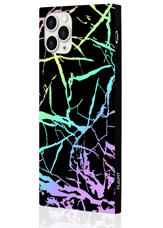 SQUARE® Holographic Black Marble iPhone Case - Image 20