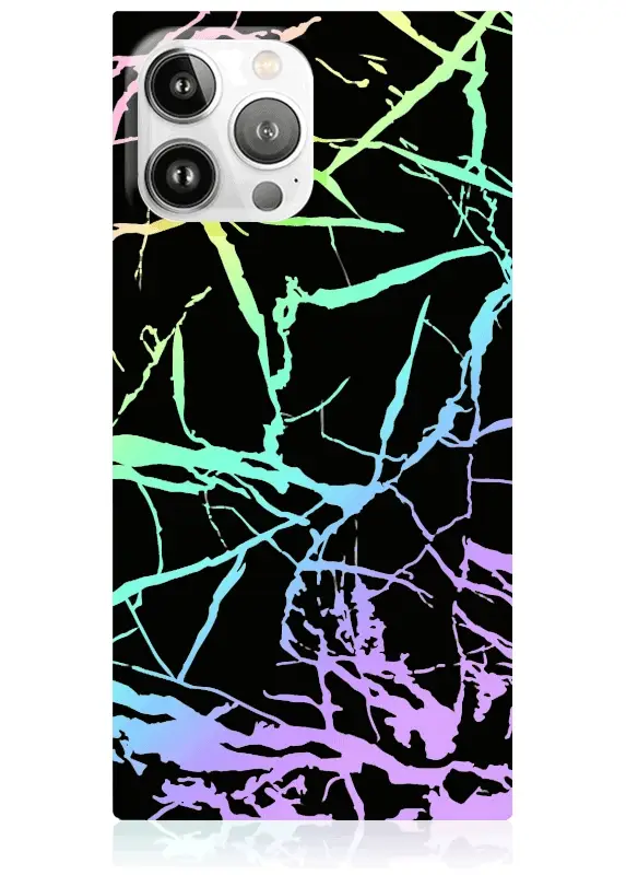 SQUARE® Holographic Black Marble iPhone Case - Image 25