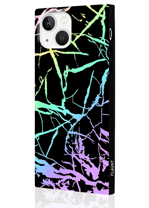 SQUARE® Holographic Black Marble iPhone Case - Image 28