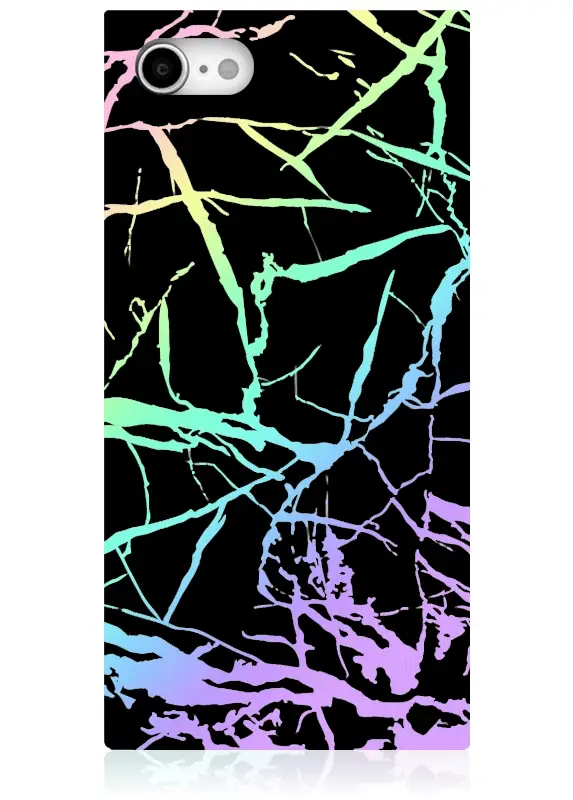 SQUARE® Holographic Black Marble iPhone Case - Image 5
