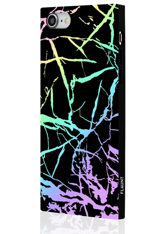 SQUARE® Holographic Black Marble iPhone Case - Image 6