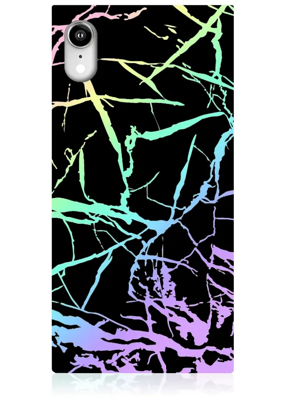 SQUARE® Holographic Black Marble iPhone Case - Image 9