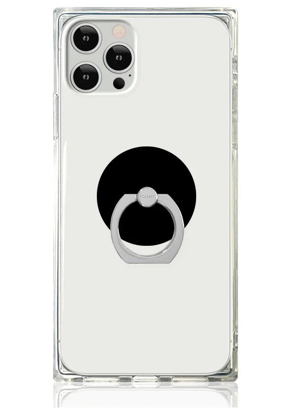 Black Patent Adhesive Phone Ring Stand - Image 2