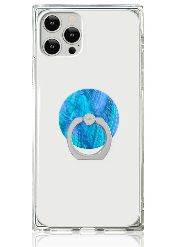 Blue Mother of Pearl Adhesive Phone Ring Stand - Image 2