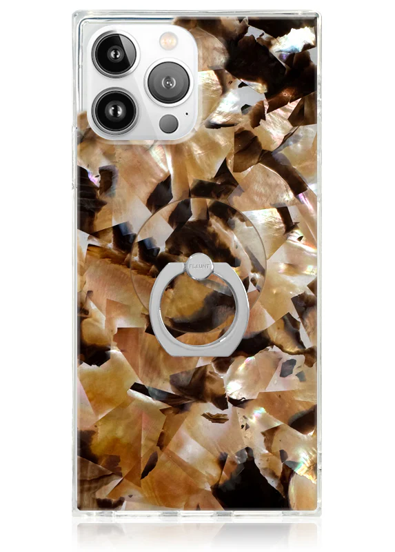 Brown Abalone Shell Adhesive Phone Ring Stand - Image 3