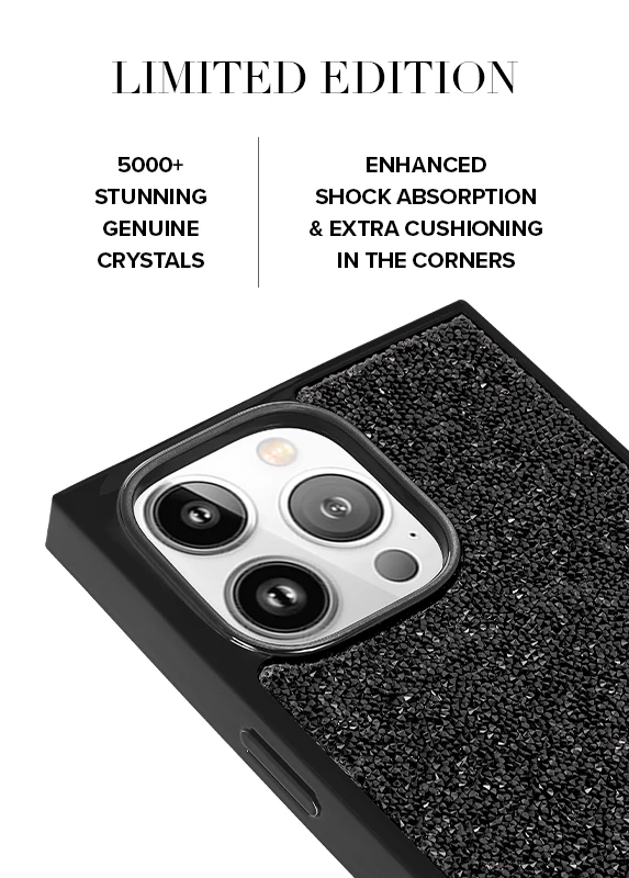 Elite Collection - SQUARE® Black Crystal Elegance iPhone Case - Image 32