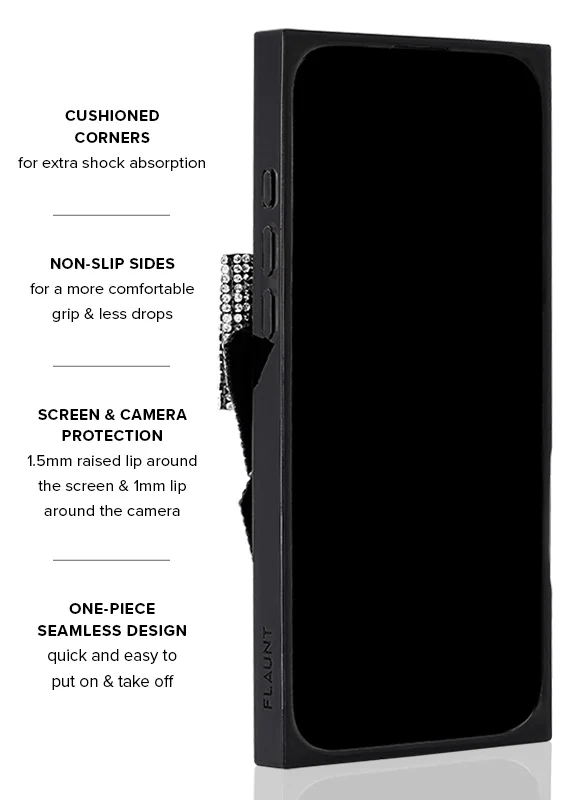 Elite Collection - SQUARE® Black Velvet Bow Brilliance iPhone Case (Not MagSafe Compatible) - Image 20