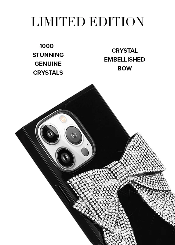 Elite Collection - SQUARE® Black Velvet Bow Brilliance iPhone Case (Not MagSafe Compatible) - Image 24