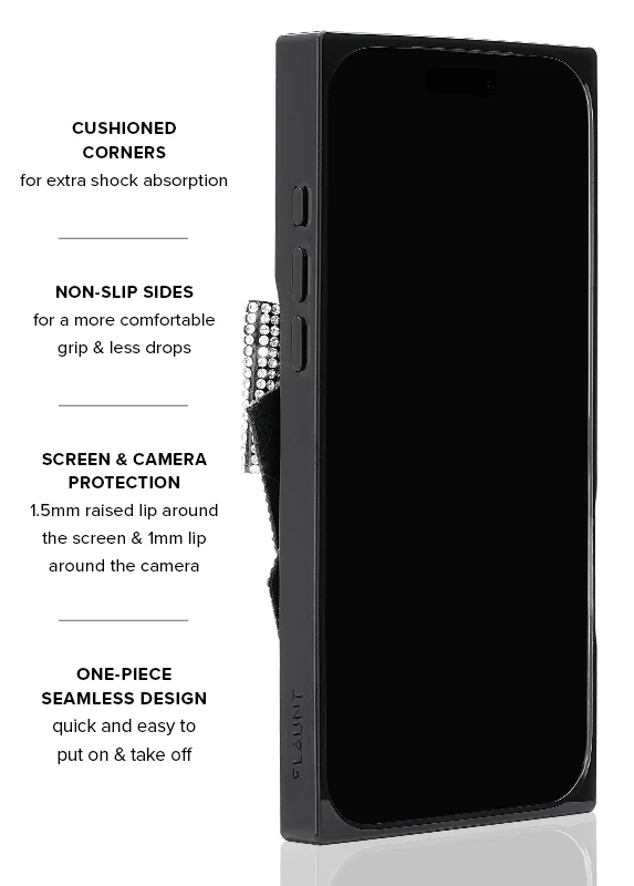 Elite Collection - SQUARE® Black Velvet Bow Brilliance iPhone Case (Not MagSafe Compatible) - Image 34