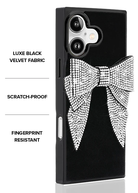 Elite Collection - SQUARE® Black Velvet Bow Brilliance iPhone Case (Not MagSafe Compatible) - Image 46