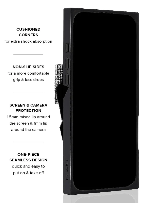 Elite Collection - SQUARE® Black Velvet Bow Brilliance iPhone Case (Not MagSafe Compatible) - Image 48