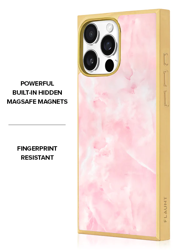 Elite Collection - SQUARE® Gilded Faux Rose Quartz iPhone Case - Image 50