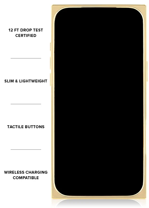 Elite Collection - SQUARE® Gilded Gold Faux Croc Elegance iPhone Case - Image 8