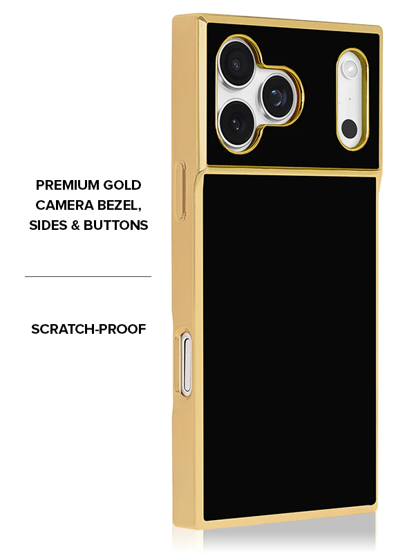 Elite Collection - SQUARE® Gilded Onyx Elegance iPhone Case - Image 4