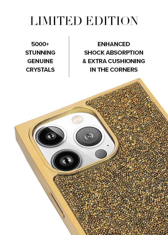 Elite Collection - SQUARE® Gold Crystal Elegance iPhone Case - Image 30
