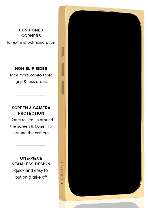 Elite Collection - SQUARE® Gold Crystal Elegance iPhone Case - Image 7