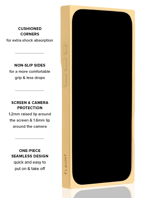 Elite Collection - SQUARE® Gold Metallic Embellished Faux Pearl iPhone Case (Not MagSafe Compatible) - Image 15