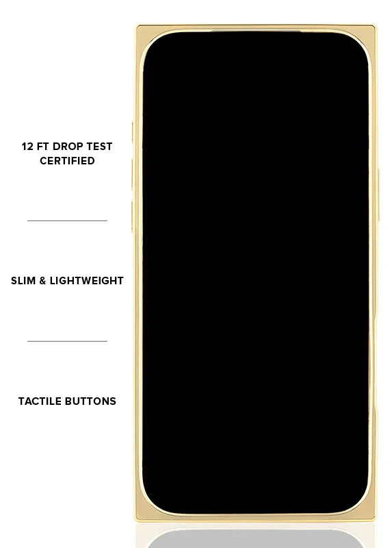 Elite Collection - SQUARE® Gold Metallic Embellished Faux Pearl iPhone Case (Not MagSafe Compatible) - Image 16