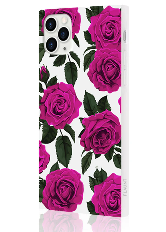 SQUARE® Fuchsia Rose Print iPhone Case - Image 12