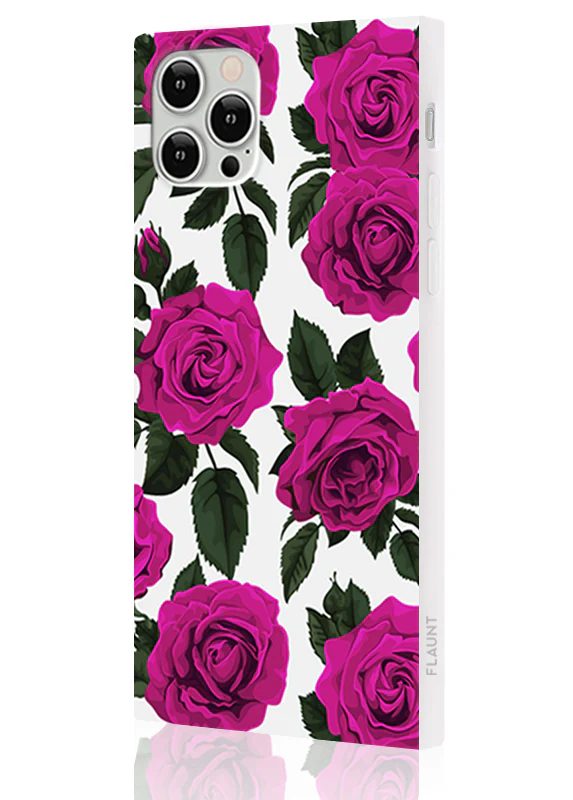 SQUARE® Fuchsia Rose Print iPhone Case - Image 16