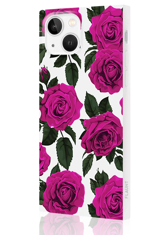 SQUARE® Fuchsia Rose Print iPhone Case - Image 28