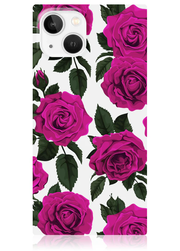 SQUARE® Fuchsia Rose Print iPhone Case - Image 51