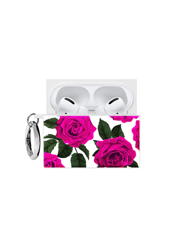SQUARE® Fuchsia Rose AirPods Case - Image 2