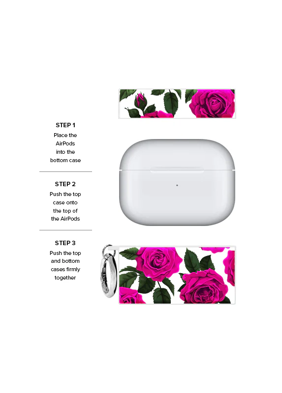 SQUARE® Fuchsia Rose AirPods Case - Image 20