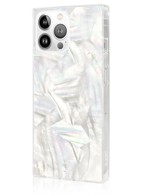 SQUARE® Geo White Mother of Pearl iPhone Case - Image 2