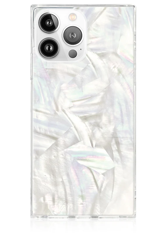 SQUARE® Geo White Mother of Pearl iPhone Case - Image 3