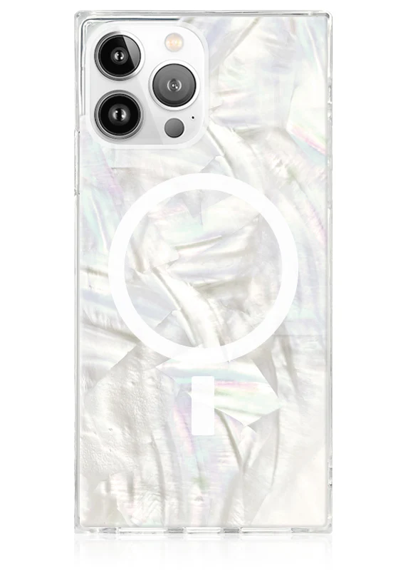 SQUARE® Geo White Mother of Pearl iPhone Case - Image 43